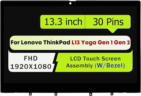13.3" Assembly for Lenovo ThinkPad L13 Yoga Gen 1 Gen 2 5M10W64463 5M10W64464 5M10W64465 5M10W64466 5M11E18561 5M11E18562 5M11E18563 5M10W64468 5M10W64467 5M11G99890 5M11C71808 FHD Touch Digitizer in Saudi Arabia