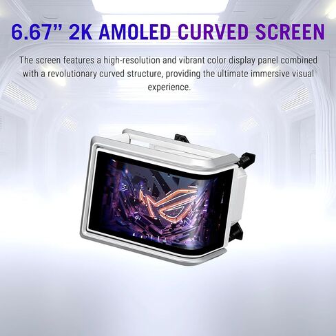 ASUS ROG RYUO IV 360 ARGB باللون الأبيض مع شاشة AMOLED منحنية مقاس 6.67 بوصة تدعم تأثير الفيديو ثلاثي الأبعاد أو إحصائيات النظام القابلة للتخصيص، بالإضافة إلى مضخة Asetek Emma Gen8 V2 ومراوح ARGB المثبتة مسبقًا بسلسلة ديزي in Saudi Arabia