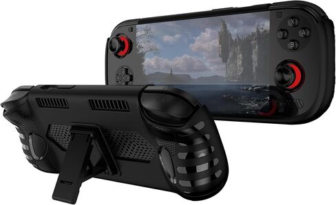 حافظة واقية لـ Odin 3 - غلاف TPU مع مسند، متوافق مع Ayn Odin 3 Gaming Handheld | غطاء أسود وقبضة معززة in Kuwait