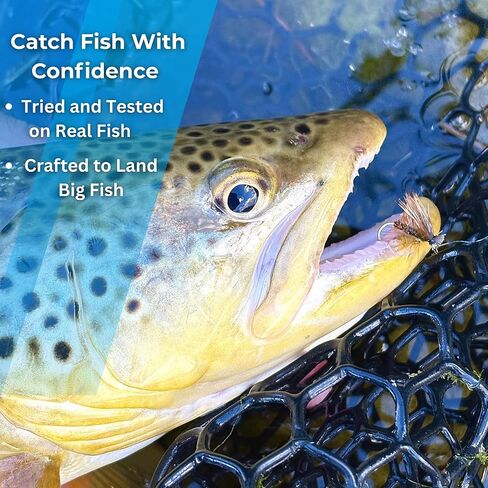 Dry Fly Starter Pack – 12 Premium Hand-Tied Trout Flies – Adams, Elk Hair Caddis, Royal Wulff, Chubby Chernobyl & More – Sizes 10-18 – Beginner Friendly Fly Fishing Flies in Saudi Arabia
