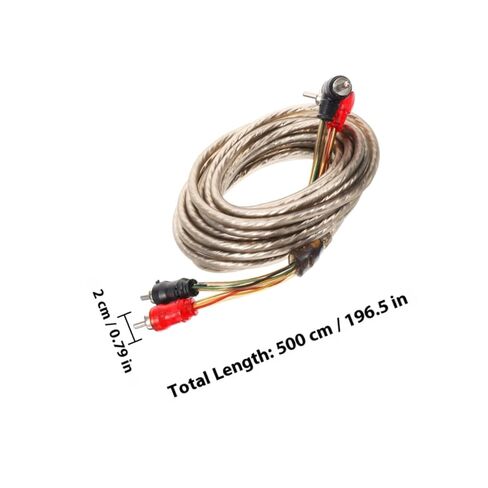 Car Audio Speaker Cable 5m Pure Copper Subwoofer Wire Harness Kit for Vehicle Amplifier Installation Compatible with Car Audio Systems in Saudi Arabia