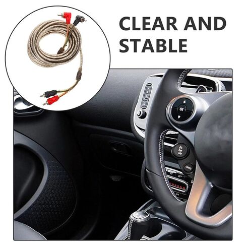 Car Audio Speaker Cable 5m Pure Copper Subwoofer Wire Harness Kit for Vehicle Amplifier Installation Compatible with Car Audio Systems in Saudi Arabia