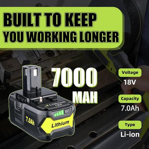 2 حزمة 3.0AH P102 P190 استبدال لبطارية Ryobi 18V + شاحن P117 P108 P107 P104 P105 P102 P103 لشاحن بطارية ليثيوم 18V مع 260051002 P117 P118 P113 in Kuwait