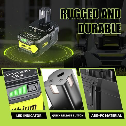 2 حزمة 3.0AH P102 P190 استبدال لبطارية Ryobi 18V + شاحن P117 P108 P107 P104 P105 P102 P103 لشاحن بطارية ليثيوم 18V مع 260051002 P117 P118 P113 in Kuwait