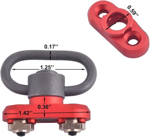 JIALITTE Mount Standard QD Swivel 1.25 Inch Adapter for Mlok Rail System (Red) in Saudi Arabia