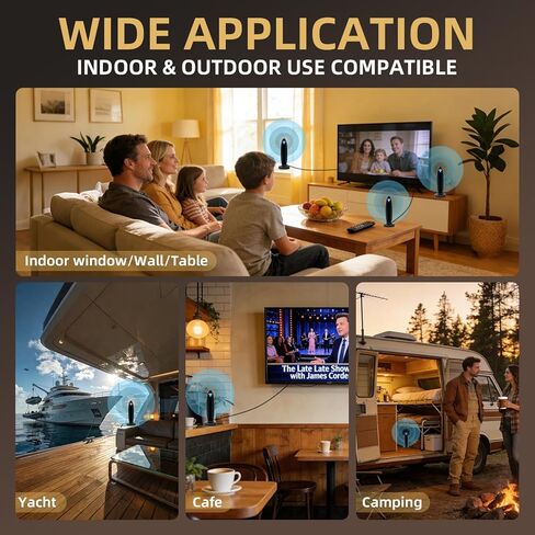 2026 Indoor TV Antenna for Smart & Old TVs, 1000+ Miles Range Digital Outdoor TV Antenna for Free Local Channels, Supports 4K 1080P VHF UHF with Amplifier Signal Booster & 36ft Cable in Saudi Arabia