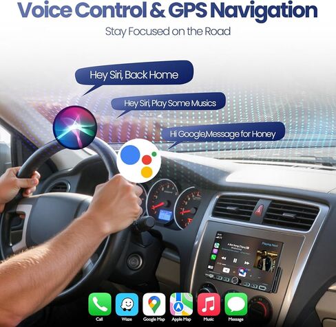 7“Single Din Radio with Apple CarPlay & Android Auto, UHD Single Din Touchscreen Car Radio, Car Stereo with 1080P Backup Camera, Mirror Link, Bluetooth 5.3, GPS, AM&FM, Fast Charging, EQ, SWC in Saudi Arabia