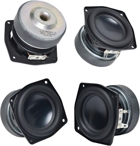 2pcs 76mm Subwoofer Speakers 3" 6Ohm 30W Concave Edge Loudspeaker for Arduino in Saudi Arabia