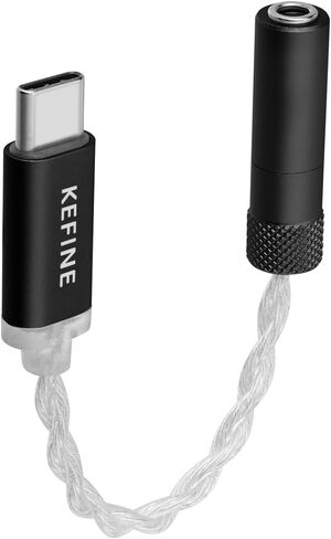 محول صوت HiFi USB C إلى 3.5 مم، محول مقبس سماعة الرأس CX31993 عالي الدقة DAC دونغل 32 بت/384 كيلو هرتز، كابل OFC مطلي بالفضة مضخم صوت محمول، مضخم صوت محمول لسماعة الرأس DAC in Kuwait
