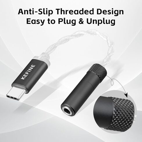 محول صوت HiFi USB C إلى 3.5 مم، محول مقبس سماعة الرأس CX31993 عالي الدقة DAC دونغل 32 بت/384 كيلو هرتز، كابل OFC مطلي بالفضة مضخم صوت محمول، مضخم صوت محمول لسماعة الرأس DAC in Kuwait