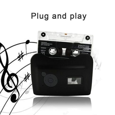 Tape MP3 Converter, Tape Converter, Cassette to MP3 Converter, with Headphones, with Playback Function, Cassette Converter, Digital Stereo for Home, for in Saudi Arabia
