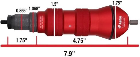 مجموعة أدوات محول مثقاب برشام ADN38 XL من Astro Pneumatic Tool - سعة 3/8 بوصة in Kuwait