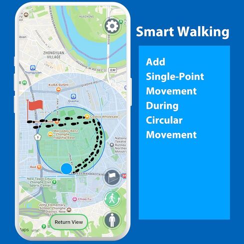 Rocket Balloon Auto Walking Device for iOS Auto Catch and Auto Item Collection Smart Walking and Point to Point Movement with Dedicated App Route Continuation and Cooldown Protection in Saudi Arabia
