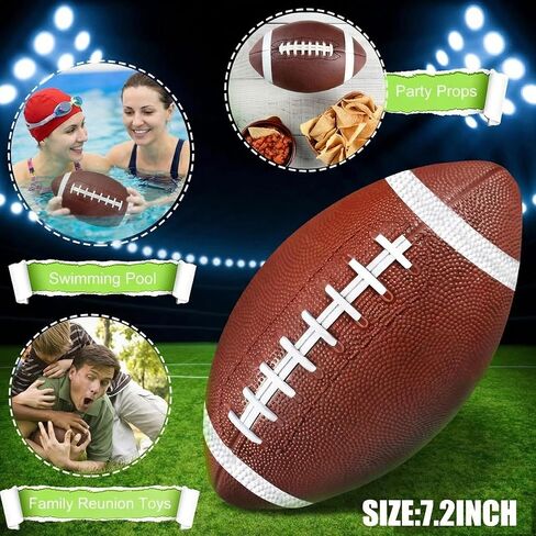 Chivao 6 Pieces Mini Football Mini Inflatable Football Kids Football Playground Balls for Kids Junior Outdoor Indoor Family Games Football Lovers Gifts Birthday Favors (7.2 Inch) in Saudi Arabia