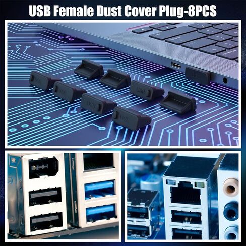 40 قطعة من قابس الغبار USB، 5 أنواع من سدادات غطاء USB المضادة للغبار، سدادة USB من النوع C، واقي منفذ غطاء Micro USB ناعم من السيليكون، غطاء حماية مضاد للأغطية لمنافذ USB A، Micro USB، النوع C in Kuwait