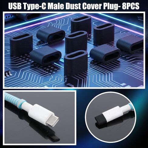 40 قطعة من قابس الغبار USB، 5 أنواع من سدادات غطاء USB المضادة للغبار، سدادة USB من النوع C، واقي منفذ غطاء Micro USB ناعم من السيليكون، غطاء حماية مضاد للأغطية لمنافذ USB A، Micro USB، النوع C in Kuwait
