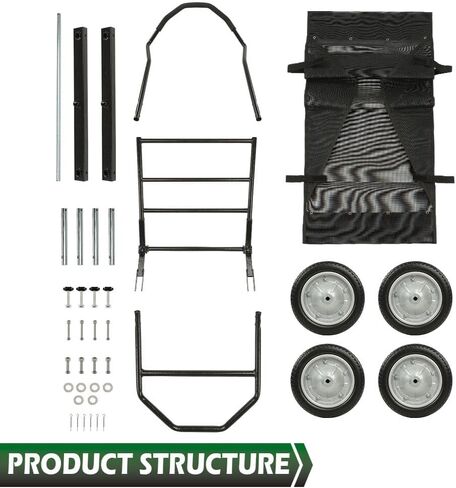 GRAND ORANGE Foldable Multi Use Deer Game Recovery Cart 500lb Capacity Black Utility Gear Dolly with 4 Oversized Wheels All Terrain Cart in Saudi Arabia