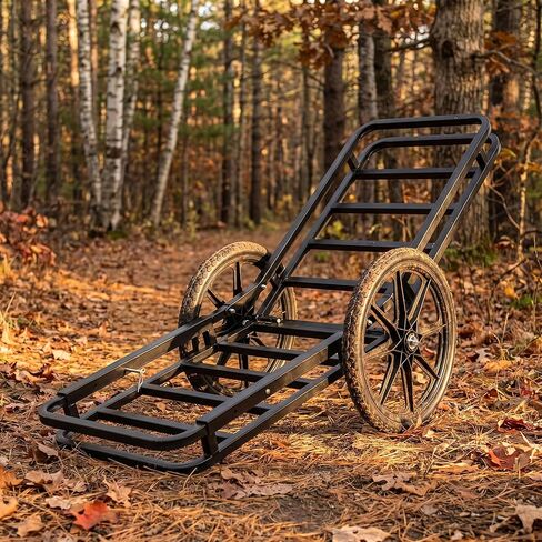 Heavy-Duty 500lbs Deer Game Cart - Hitch-Mounted Outdoor Hauler, Utility Gear Dolly with Rubber Wheels for Hunting, Luggage & Firewood Transport in Saudi Arabia