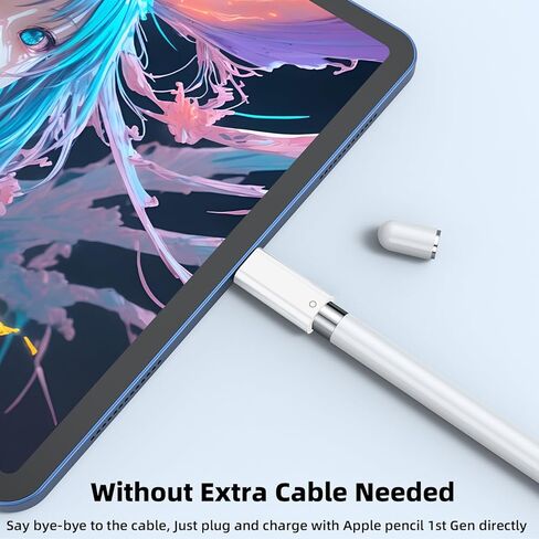 محول Jadebones USB-C إلى قلم الرصاص الجيل الأول فقط لجهاز Apple iPad 10th/11th A16 2025، موصل محول شحن USB C إلى قلم رصاص، يدعم الشحن والاتصال (أبيض) in Saudi Arabia