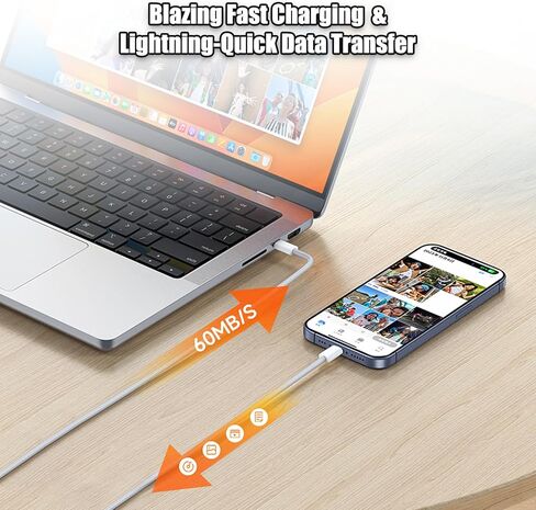 شاحن iPad سريع الشحن بطول 10 أقدام من النوع C إلى C، شاحن USB C سريع لأجهزة Apple iPad Pro 13/12.9/11 في 2025-2018، iPad Air 4th/5th Gen، iPhone 17 16 15 Pro Max/Mini/iPad محول الطاقة in Kuwait