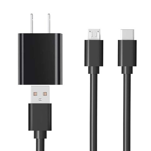 Fast Charger for All Old and New Kindle Fire Tablets, Paperwhite, E-Readers 10W USB Fast Wall Charger Adapter with 5FT USB to Micro-USB and 5FT USB-C Cable Cord in Saudi Arabia
