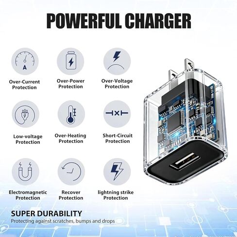 Fast Charger for All Old and New Kindle Fire Tablets, Paperwhite, E-Readers 10W USB Fast Wall Charger Adapter with 5FT USB to Micro-USB and 5FT USB-C Cable Cord in Saudi Arabia