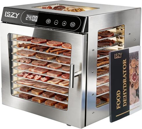 Food Dehydrators, 8 Trays Dehydrator Machine for Jerky, 24H Timer 176°F Temperature Control 800W Powerful Food Dryer Dehydrator for Beef Meat,Fruit,Herb,Mushroom,Dog Treats (8 Trays) in Saudi Arabia