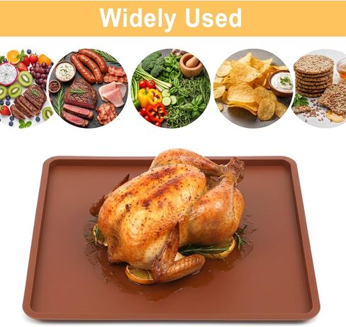 8 PCS 12" x 11" Silicone Dehydrator Sheets with Edge Non-Stick Reusable Dehydrator Tray Liners for Fruit Leather, Jerky, Vegetables, Meat, Crackers in Saudi Arabia