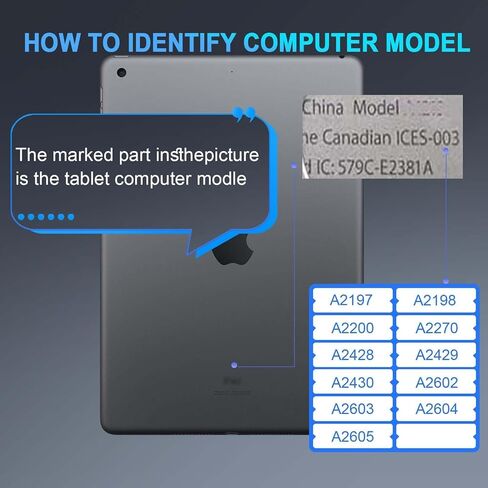 لجهاز iPad 7th 8th الجيل التاسع بديل شاشة LCD Gen 10.2 بوصة محول رقمي لشاشة LCD (A2197 A2198 A2200 A2270 A2428 A2429 A2430 A2602 A2603 A2604 A2605)، مجموعات إصلاح (ليست شاشة تعمل باللمس) in Kuwait