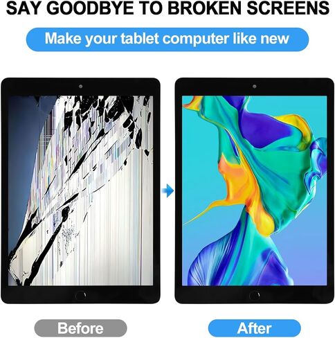 لجهاز iPad 7th 8th الجيل التاسع بديل شاشة LCD Gen 10.2 بوصة محول رقمي لشاشة LCD (A2197 A2198 A2200 A2270 A2428 A2429 A2430 A2602 A2603 A2604 A2605)، مجموعات إصلاح (ليست شاشة تعمل باللمس) in Kuwait