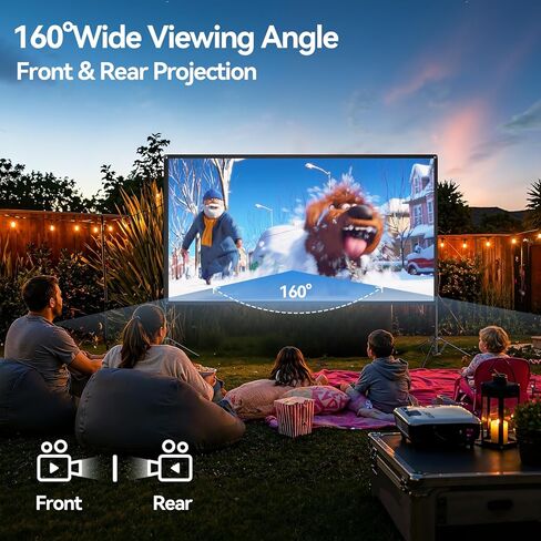 شاشة عرض خارجية 150 بوصة مع حامل، محمولة 16:9 4K HD داخلية وخارجية خالية من التجاعيد شاشة عرض أمامية/خلفية، مع حقيبة حمل للمسرح المنزلي والتخييم في الفناء الخلفي للسينما in Kuwait