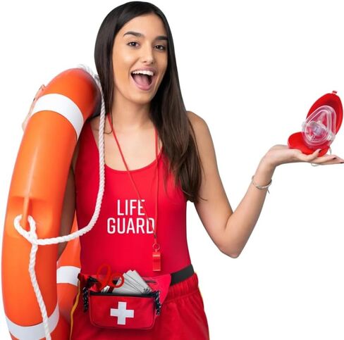 ASA TECHMED - Baywatch Style Lifeguard Fanny Pack First Aid Kit with Matching Whistle and CPR Mask in Saudi Arabia