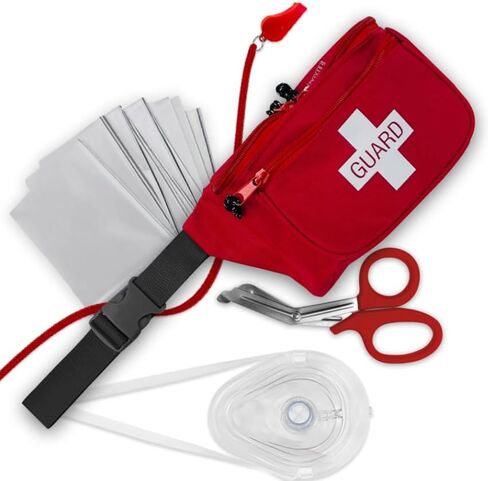 ASA TECHMED - Baywatch Style Lifeguard Fanny Pack First Aid Kit with Matching Whistle and CPR Mask in Saudi Arabia