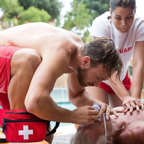 ASA TECHMED - Baywatch Style Lifeguard Fanny Pack First Aid Kit with Matching Whistle and CPR Mask in Saudi Arabia