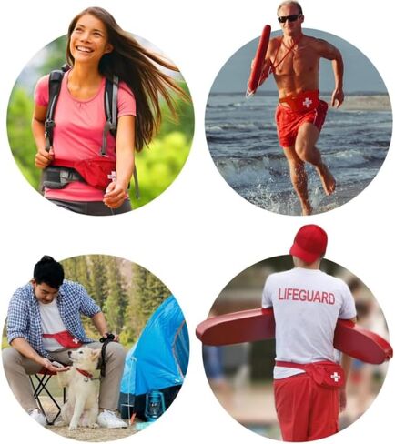ASA TECHMED - Baywatch Style Lifeguard Fanny Pack First Aid Kit with Matching Whistle and CPR Mask in Saudi Arabia