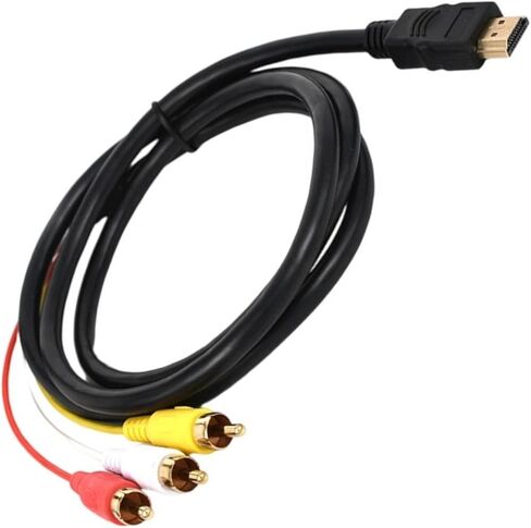 HDTV-Compatible to Composite AV Adapter Gold Plated Interfaces Full 1080P Output for Players Set Top Box HDTV-Compatible to Av for Player in Saudi Arabia