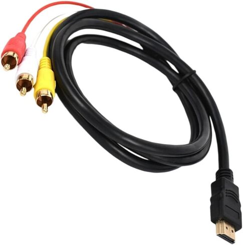 HDTV-Compatible to Composite AV Adapter Gold Plated Interfaces Full 1080P Output for Players Set Top Box HDTV-Compatible to Av for Player in Saudi Arabia