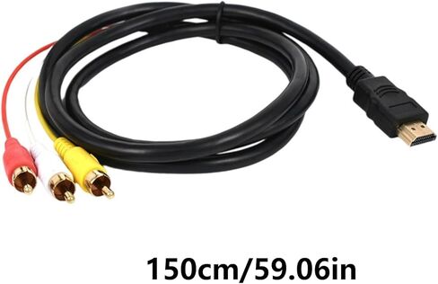HDTV-Compatible to Composite AV Adapter Gold Plated Interfaces Full 1080P Output for Players Set Top Box HDTV-Compatible to Av for Player in Saudi Arabia