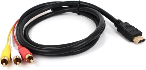 HDTV-Compatible to Composite AV Adapter Gold Plated Interfaces Full 1080P Output for Players Set Top Box HDTV-Compatible to Av for Player in Saudi Arabia