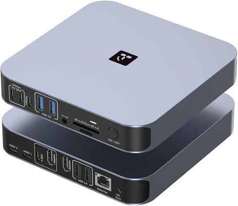TobenONE 18-in-2 Docking Station Dual Monitor for MacBook Pro/Air M5/M4/M3/M2/M1 Pro/Max, Plug and Play, Mac Docking Station with 4K@60Hz HDMI&USB-C, 150W Adapter, 10Gbps/PD 30W, 7 USB, 2.5G Ethernet in Saudi Arabia
