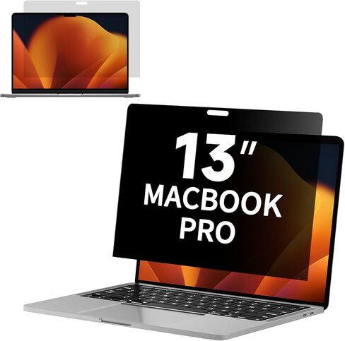 شاشة خصوصية لجهاز MacBook Pro 13 بوصة (2016، 2017، 2018، 2019، 2020، 2021، 2022، M1، M2))، درع شاشة خصوصية للكمبيوتر المحمول مضاد للوهج ومضاد للوهج، واقي مضاد للخدش لجهاز Mac 13 بوصة in Kuwait