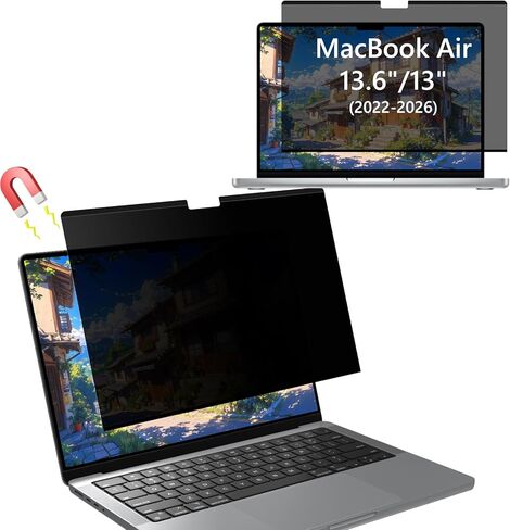 شاشة خصوصية مغناطيسية لجهاز MacBook Pro NEO 13 بوصة 2026 A18، درع كمبيوتر محمول للخصوصية قابل للإزالة، فلتر مضاد للوهج باللون الأزرق ومضاد للتجسس لجهاز MacBook Pro Neo 13" in Kuwait