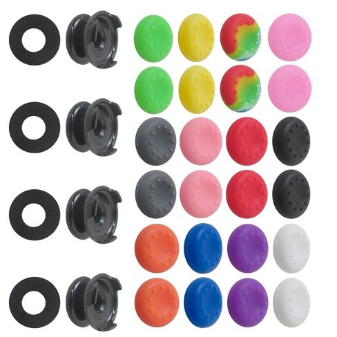 Misimain Upgraded High-Performance Joystick Grip Kit, 24 Colorful Caps, 4 Height Extenders, 4 Control Rings Compatible with Xbox Series X and for Xbox One X Controllers in Saudi Arabia