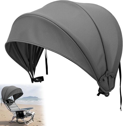 DaisyInner 2 Pcs Beach Chair Umbrella Canopy Extra Large Foldable Chair Sun Shade with Adjustable Clamp for Beach Camping Fishing Lounge Outdoor (Dark Blue) in Saudi Arabia