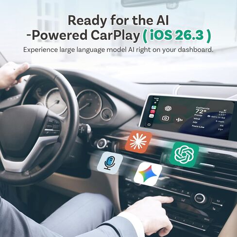 OTTOCAST Mini Pico (2026 Version) Wireless 2-in-1 CarPlay & Android Auto Adapter, Plug & Play Dongle for iPhone & Android, Auto Connect, One-Tap Disconnect,Wi-Fi 6 & Bluetooth 5.4 for Low-Latency in Saudi Arabia