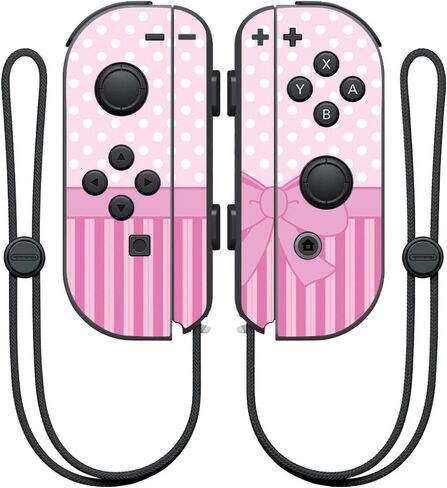 غلاف MightySkins متوافق مع جهاز تحكم Nintendo Joy-Con، غطاء لاصق غلاف هدية باللون الوردي in Saudi Arabia