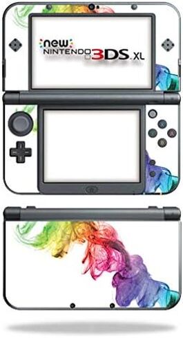 MightySkins Glossy Glitter Skin for Nintendo New 3DS XL (2015) - Rainbow Smoke | Protective, Durable High-Gloss Glitter Finish | Easy to Apply, Remove, and Change Styles | Made in The USA in Saudi Arabia