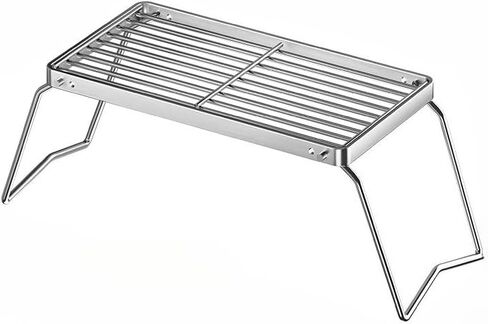 Foldable Campfire Grill Stand Outdoor - Portable Stainless Steel Fire Pit Cooking Rack for Camping, Hiking, Travel, Heavy Duty & Collapsible (Not for Direct Food Contact) in Saudi Arabia