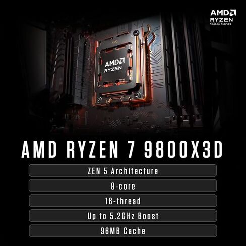 ZOTAC MEK Gaming PC Desktop, NVIDIA GeForce RTX 5090 32GB GDDR7, AMD Ryzen 7 9800X3D Up to 5.2GHz, 32GB DDR5, 2TB NVMe M.2 SSD, 1200W 80+ Gold PSU, WiFi 6E, Windows 11 Pro, White in Saudi Arabia