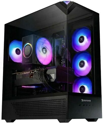 iBUYPOWER Element Gaming PC Desktop Computer AMD Ryzen 7 9700F CPU, NVIDIA GeForce RTX 5060Ti 16GB GPU, 32GB DDR5 5200MHz RAM, 1TB NVMe SSD, Windows 11 Home, Gamer Keyboard and Mouse - EBA7N56T03 in Saudi Arabia
